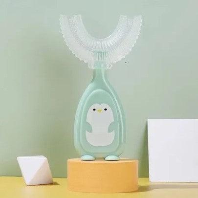 Escova De Dentes Infantil De Silicone Formato Em U 360º Graus Massageadora