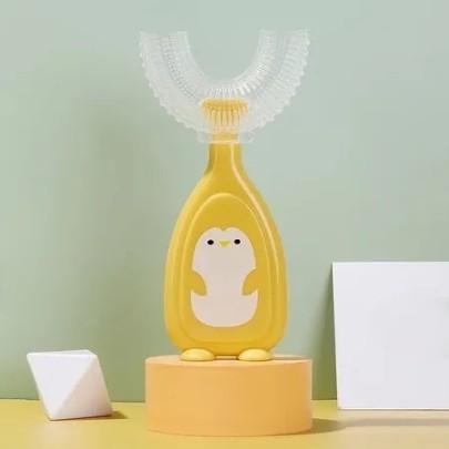 Escova De Dentes Infantil De Silicone Formato Em U 360º Graus Massageadora