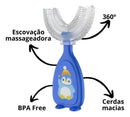 Escova De Dentes Infantil De Silicone Formato Em U 360º Graus Massageadora