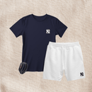 Kit Camiseta Masculina e Short Moletinho + Rélogio Smart