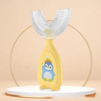 Escova De Dentes Infantil De Silicone Formato Em U 360º Graus Massageadora