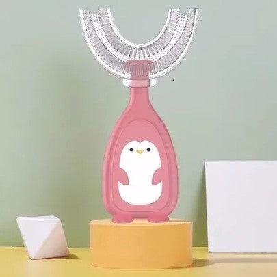 Escova De Dentes Infantil De Silicone Formato Em U 360º Graus Massageadora