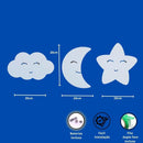 Kit de Luminárias Sol, Lua e Estrela