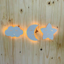 Kit de Luminárias Sol, Lua e Estrela