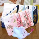 kit com 5 Fraldinhas De boca 100% Algodão Com Porta Chupeta