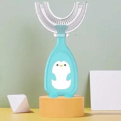 Escova De Dentes Infantil De Silicone Formato Em U 360º Graus Massageadora