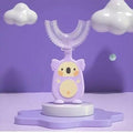 Escova De Dentes Infantil De Silicone Formato Em U 360º Graus Massageadora