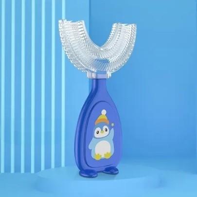 Escova De Dentes Infantil De Silicone Formato Em U 360º Graus Massageadora