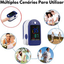 Kit Termômetro Testa Com Oxímetro Dedo Digital Led