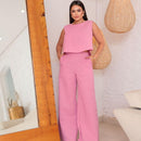 Blusa Regata e Calça Pantalona